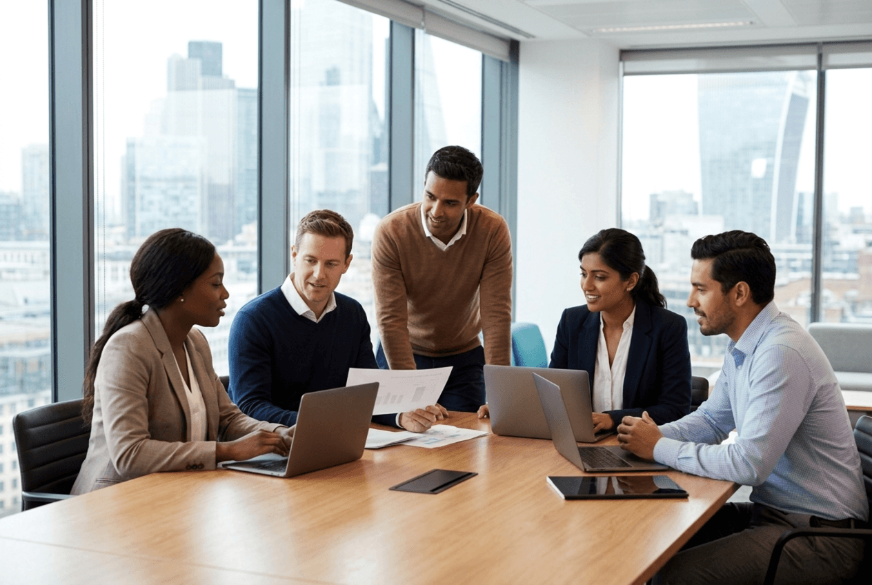 Professional team collaboration